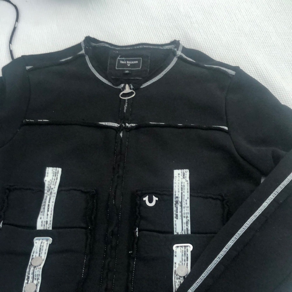 True Religion Men's Raw Edge Active Jacket True Bl